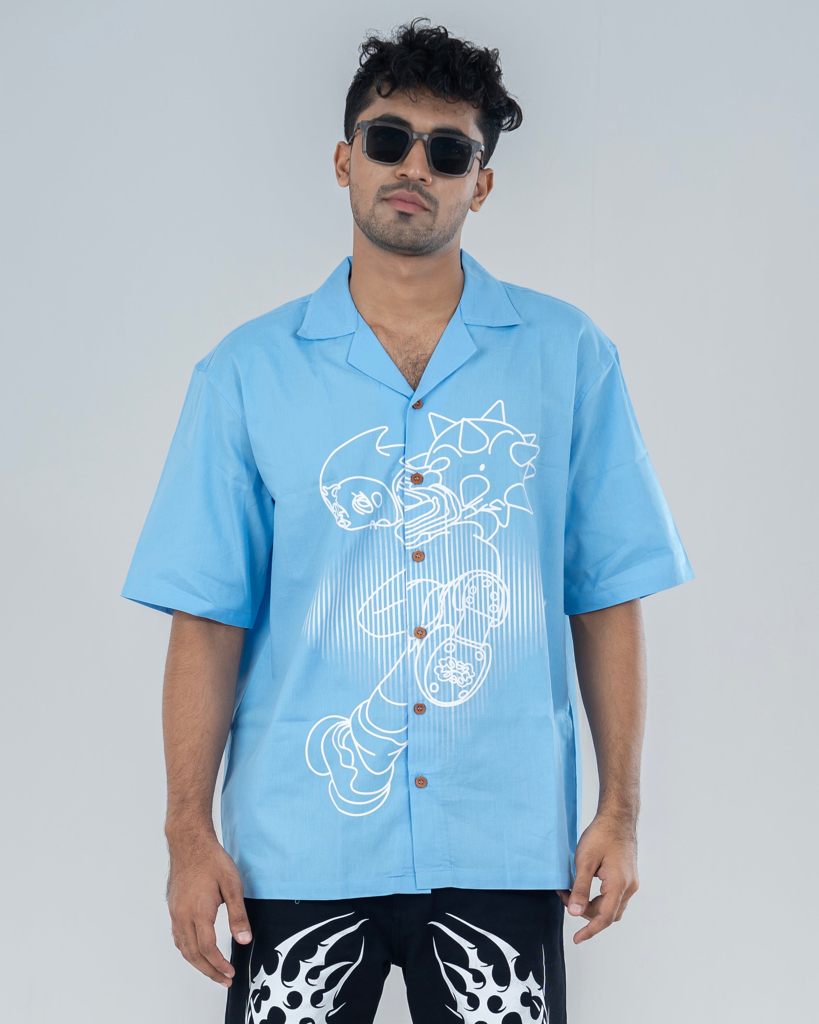 Sky Blue Cuban Shirt