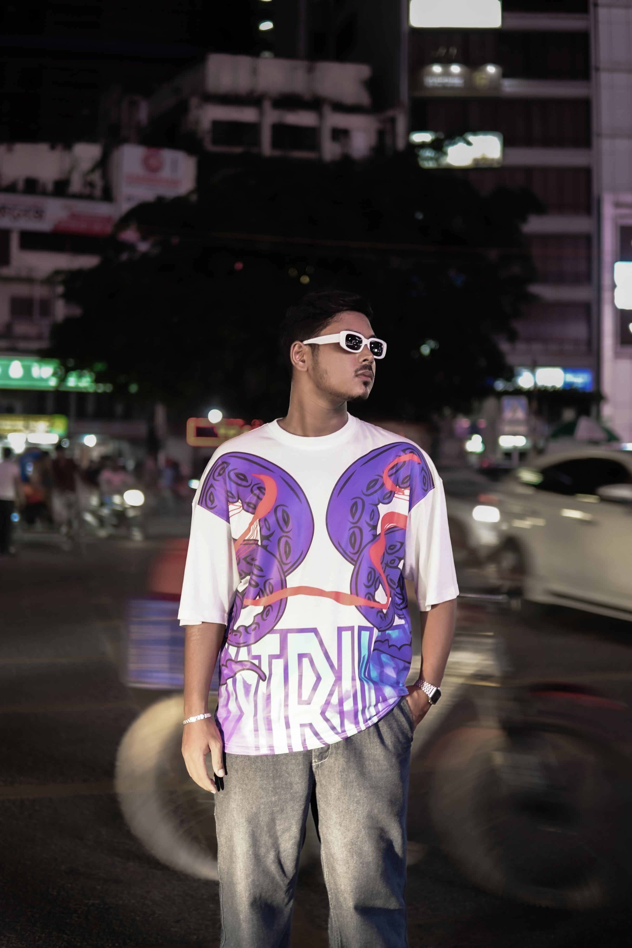 Octopus Drop Shoulder T-Shirt