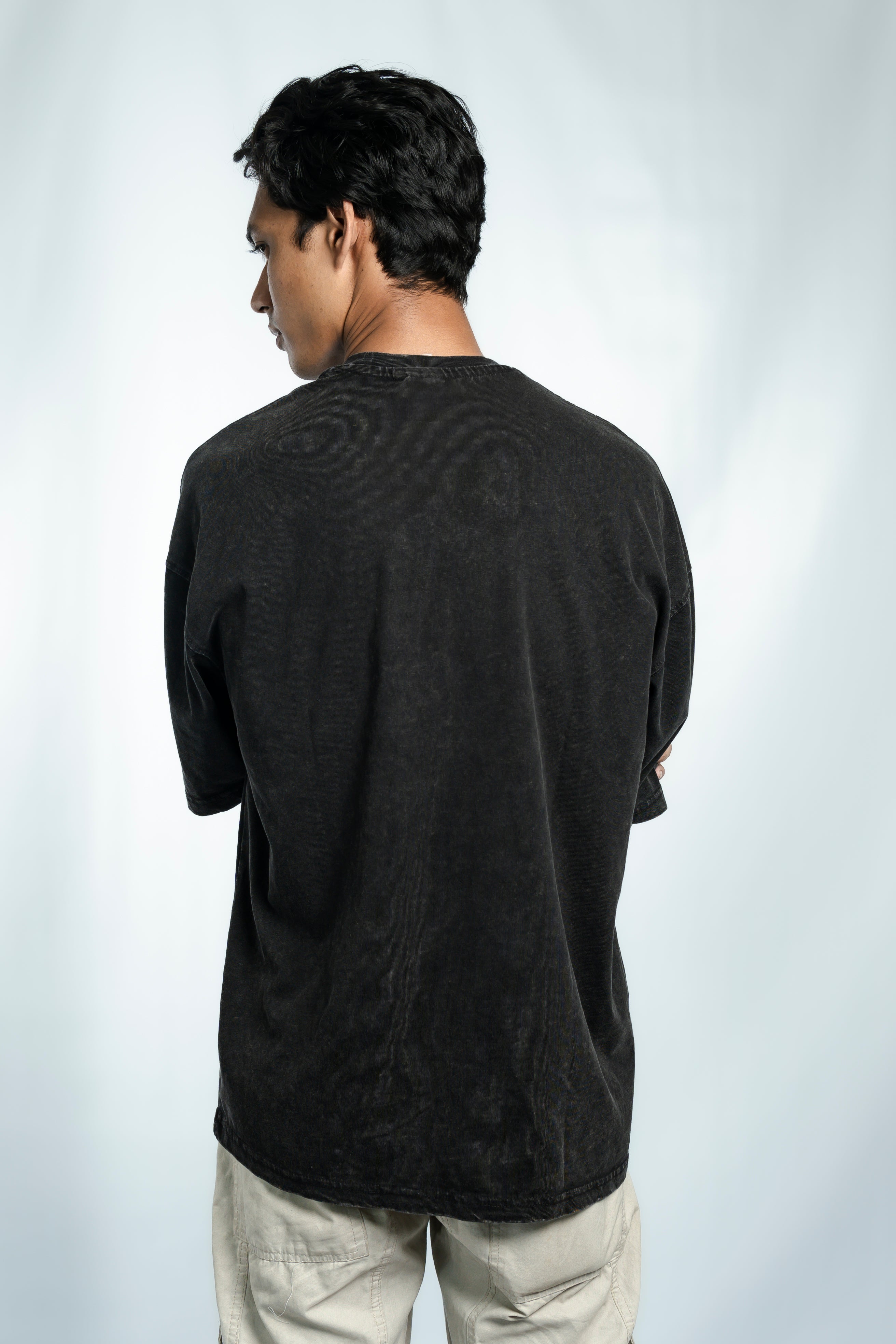 Greedy Acid Washed Drop Shoulder T-Shirt
