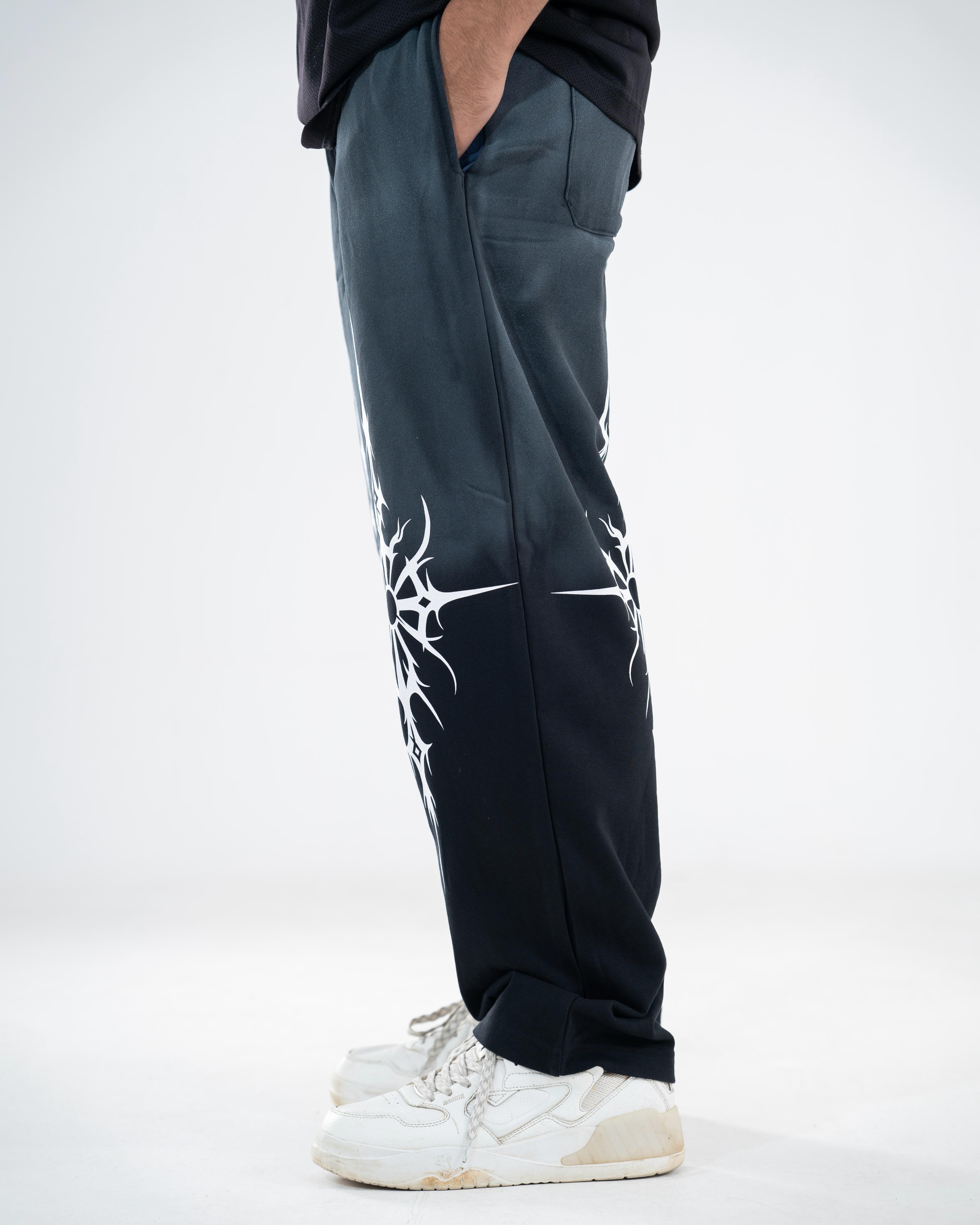 Spray Painted Sun Fade Style Baggy Jogger Pant