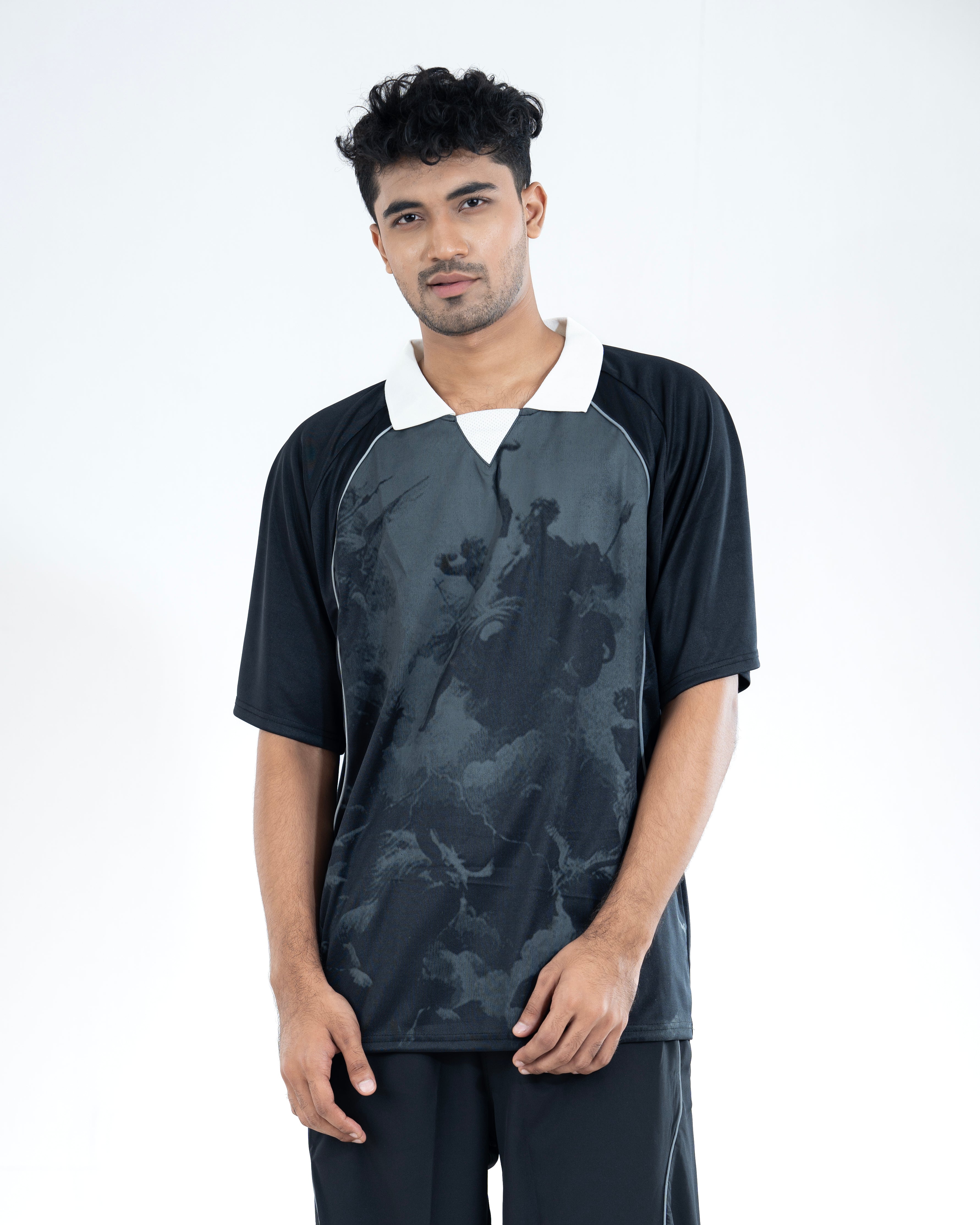 Oversized Polo Style Jersey