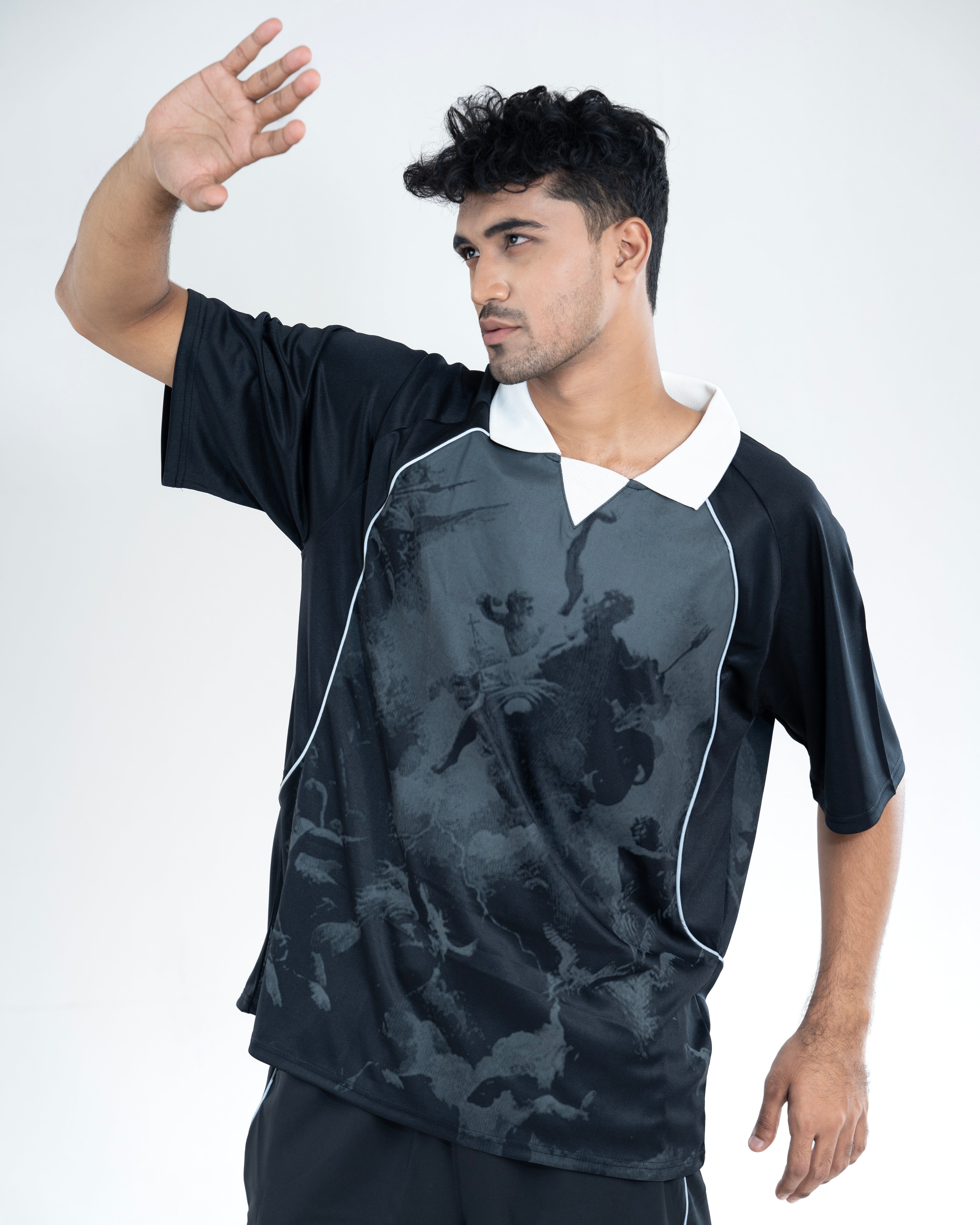 Oversized Polo Style Jersey