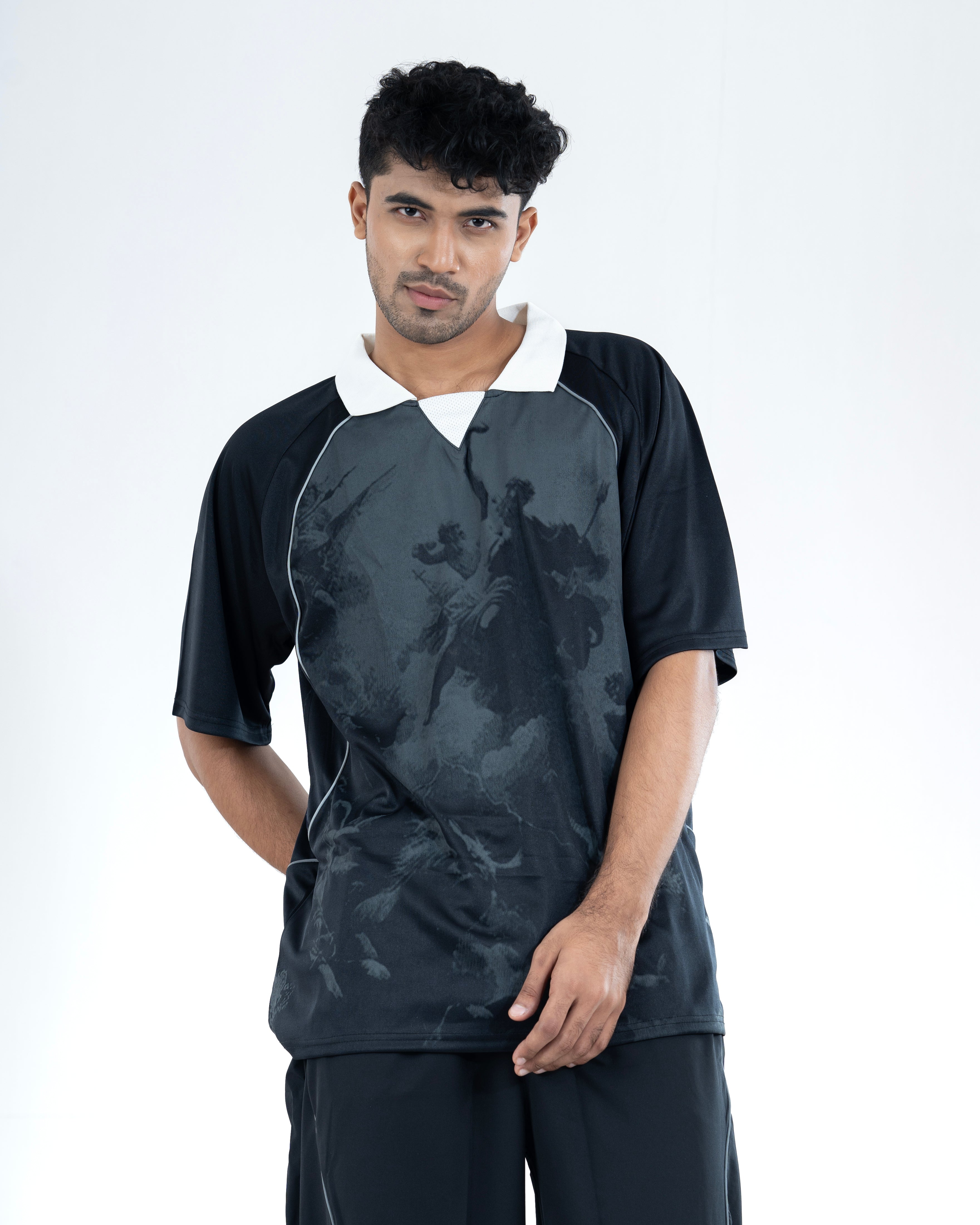 Oversized Polo Style Jersey