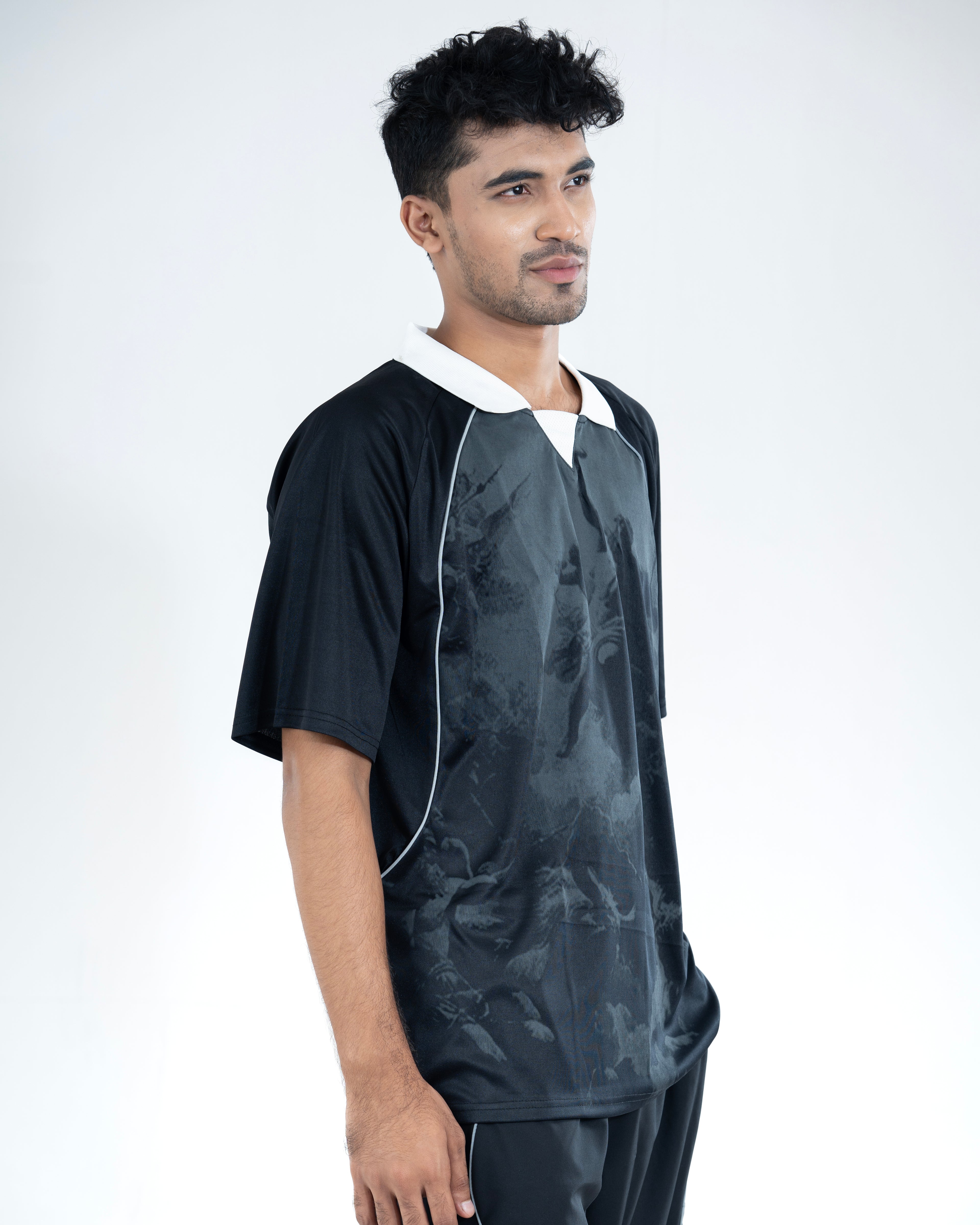 Oversized Polo Style Jersey