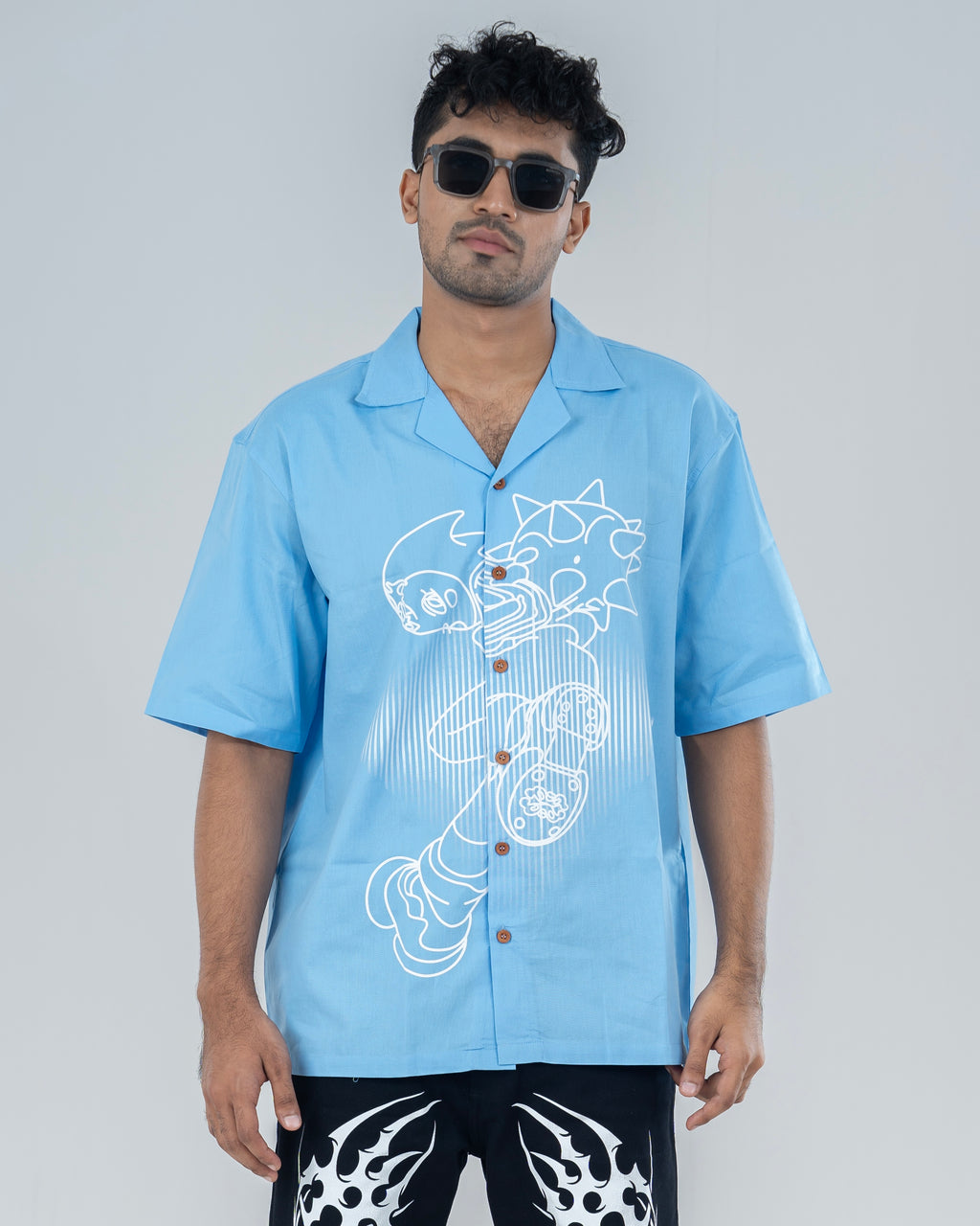 Sky Blue Cuban Shirt