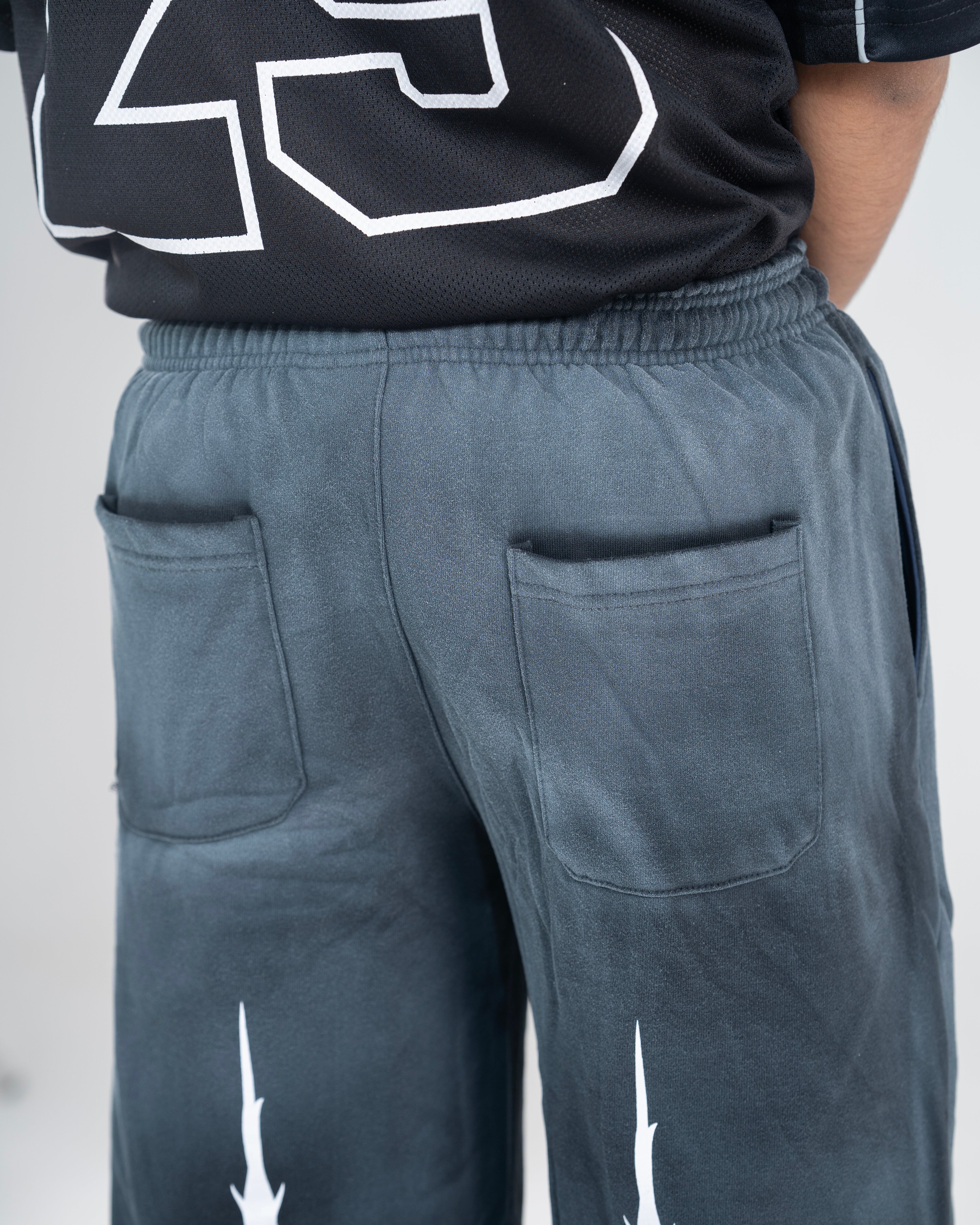Spray Painted Sun Fade Style Baggy Jogger Pant
