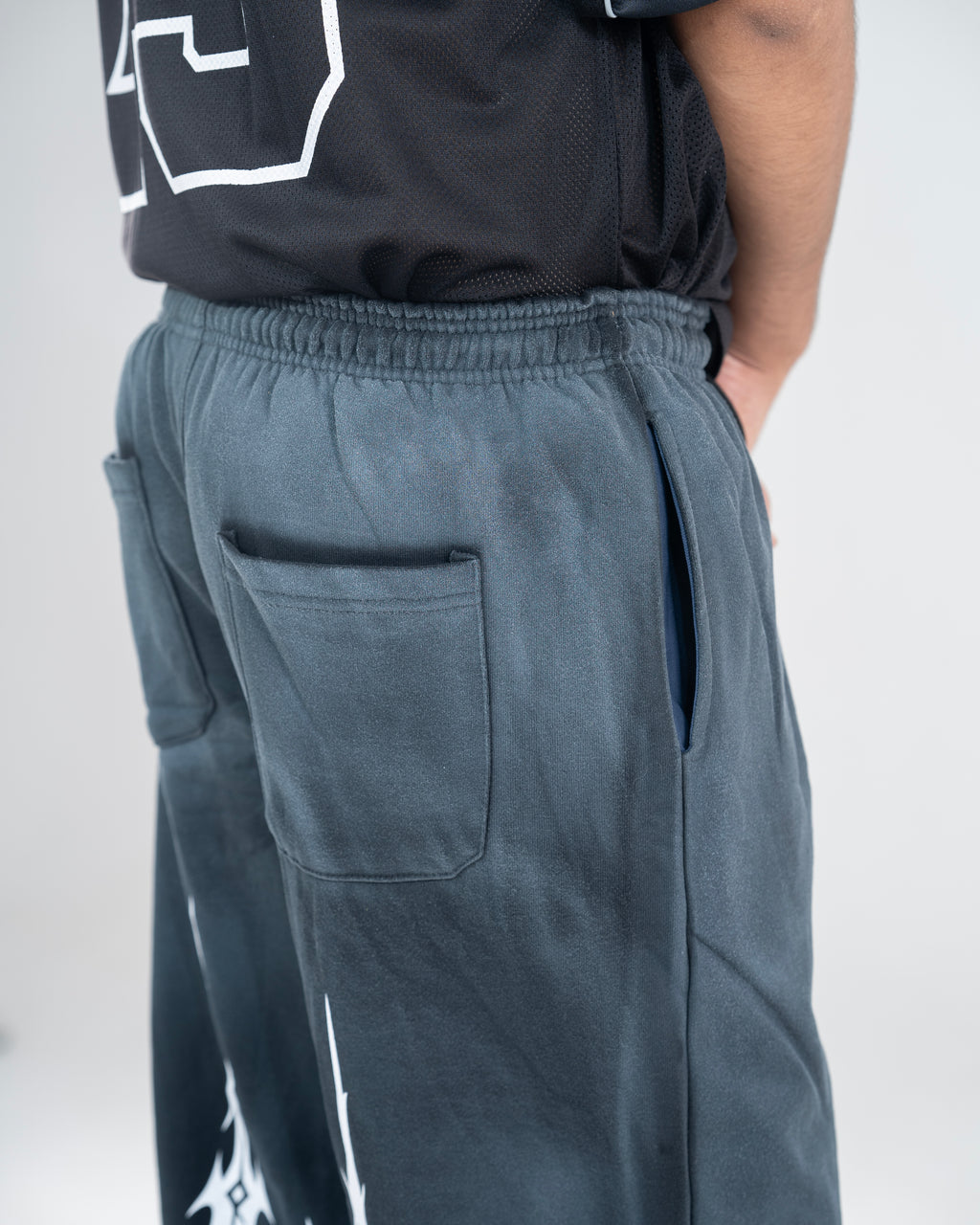 Spray Painted Sun Fade Style Baggy Jogger Pant
