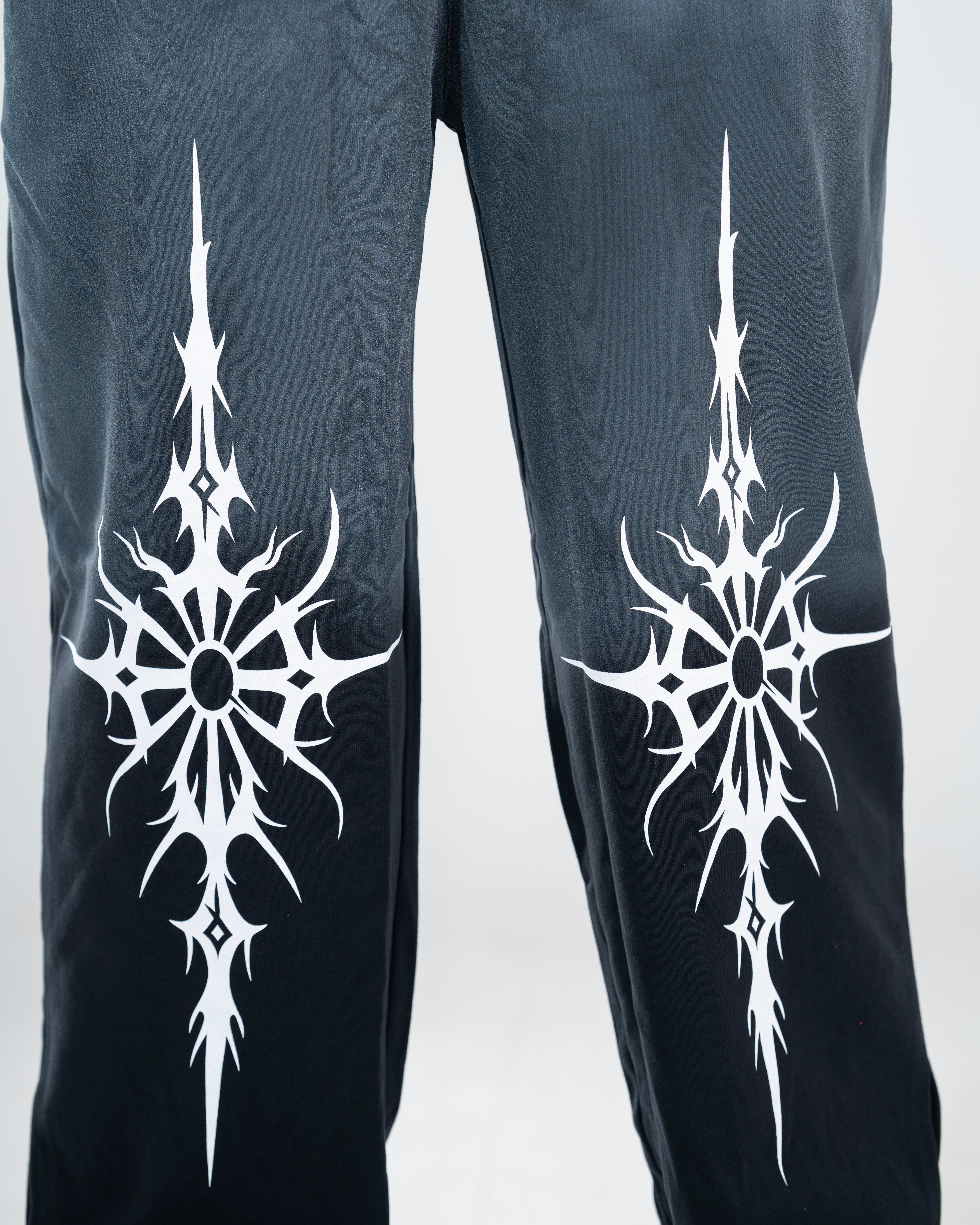 Spray Painted Sun Fade Style Baggy Jogger Pant