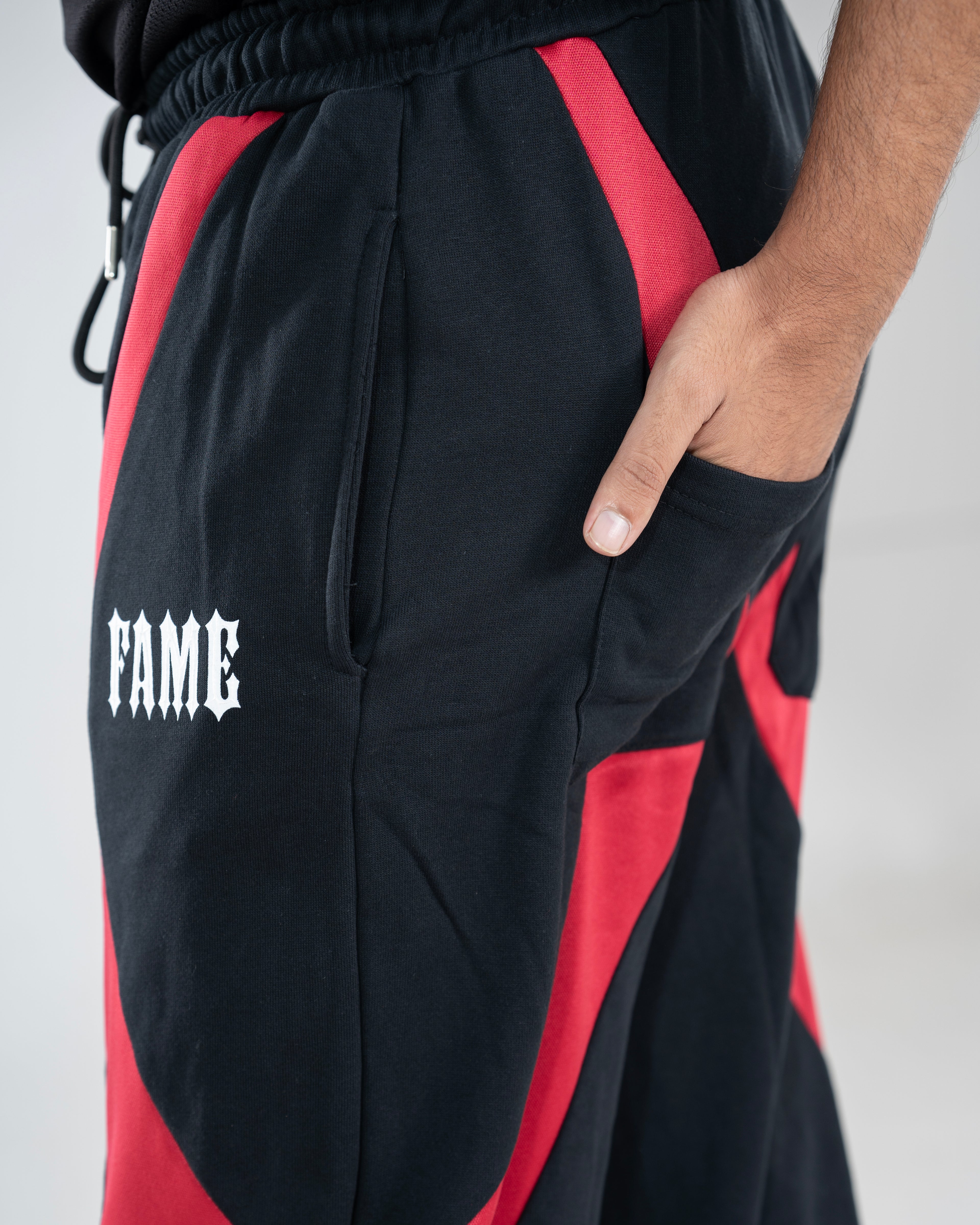 Black And Red Joggers Pant