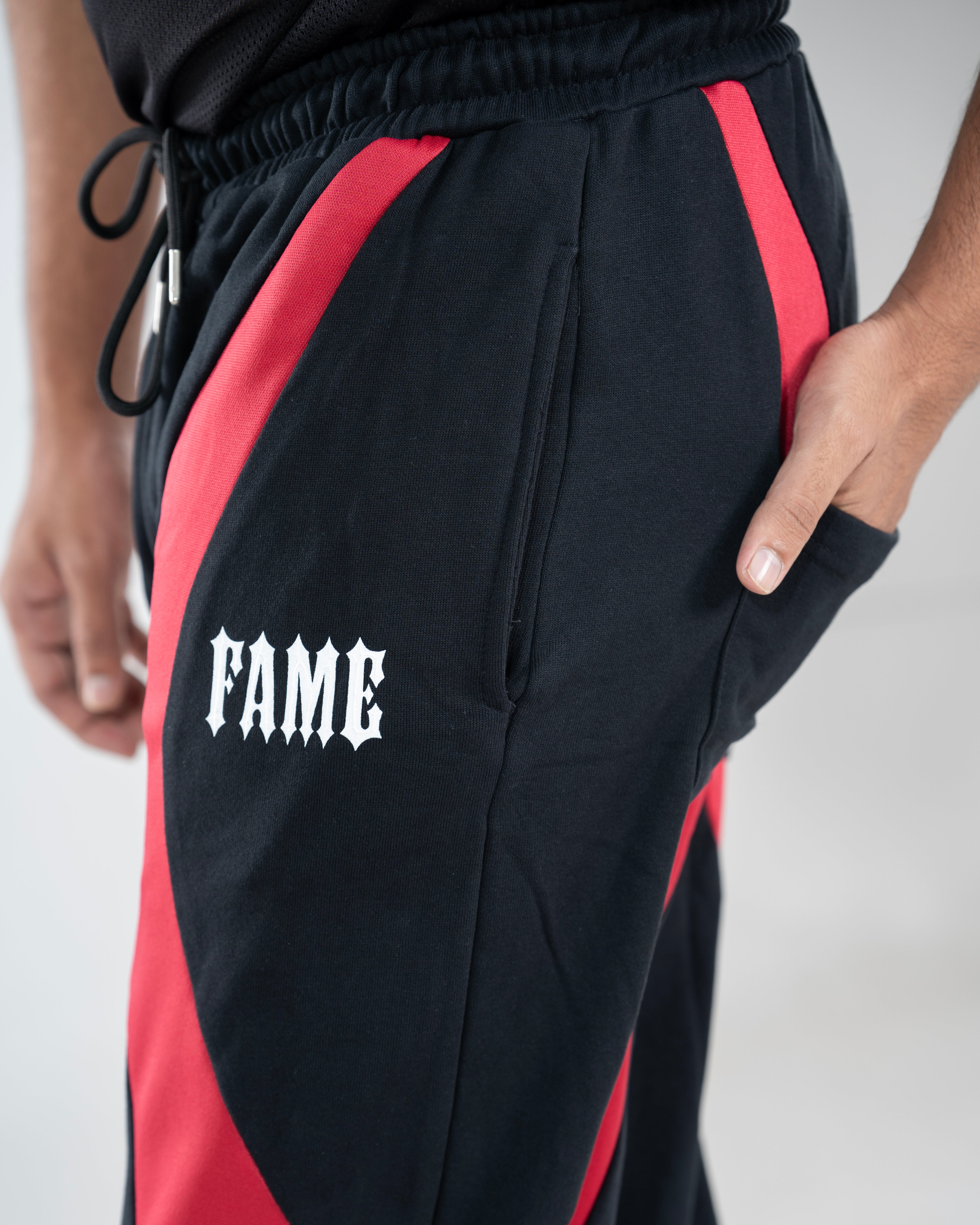 Black And Red Joggers Pant