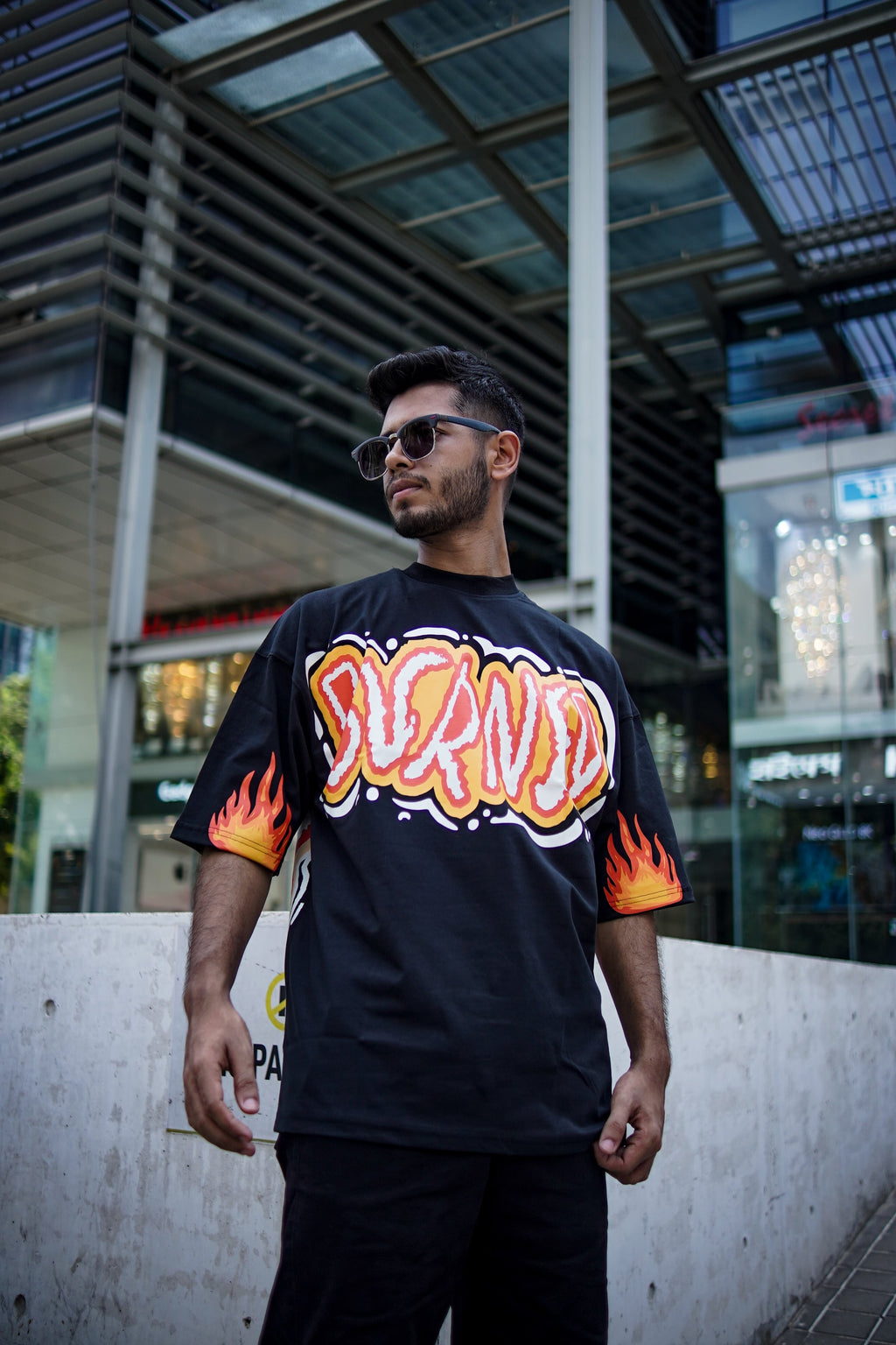 Burned Drop Shoulder T-Shirt