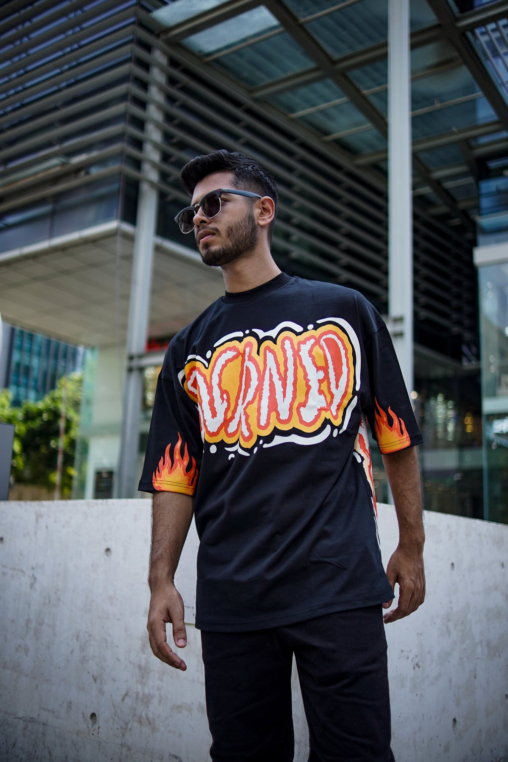 Burned Drop Shoulder T-Shirt