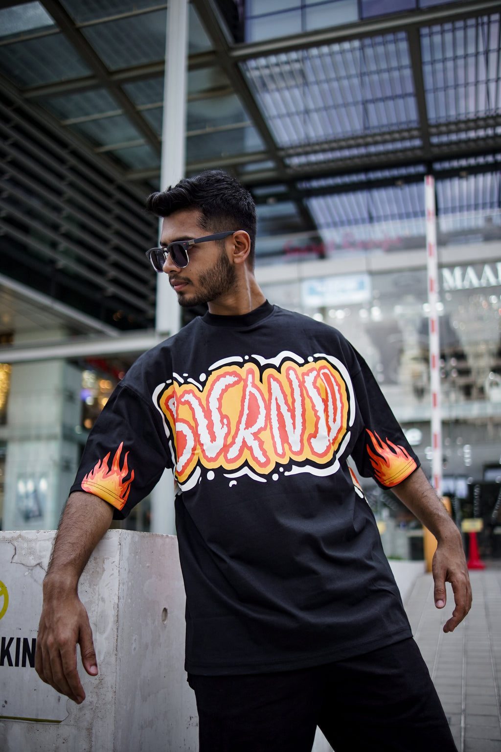 Burned Drop Shoulder T-Shirt