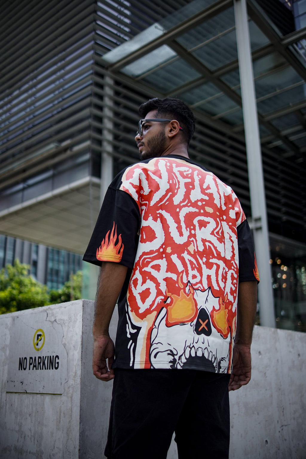 Burned Drop Shoulder T-Shirt