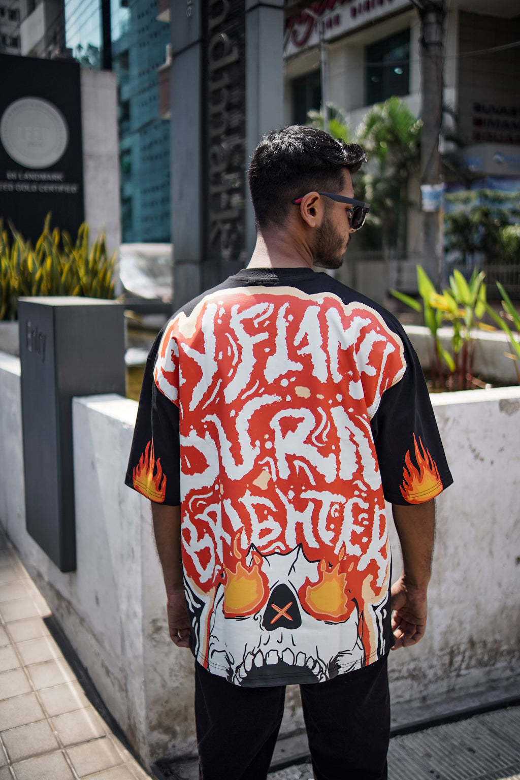 Burned Drop Shoulder T-Shirt