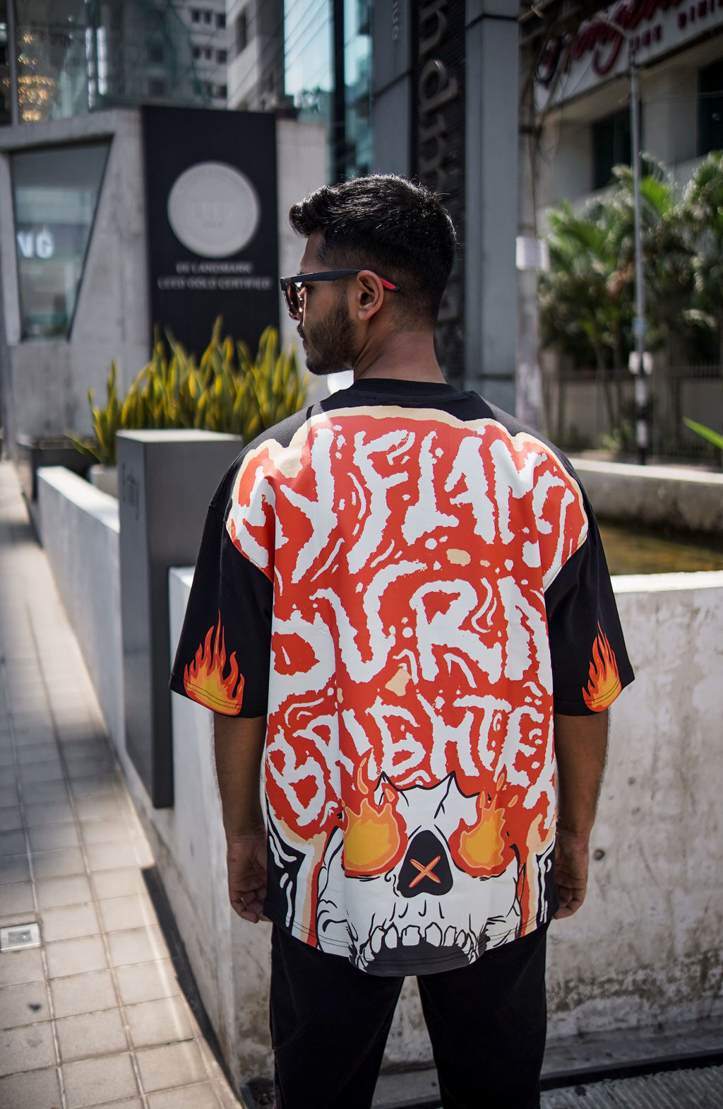 Burned Drop Shoulder T-Shirt