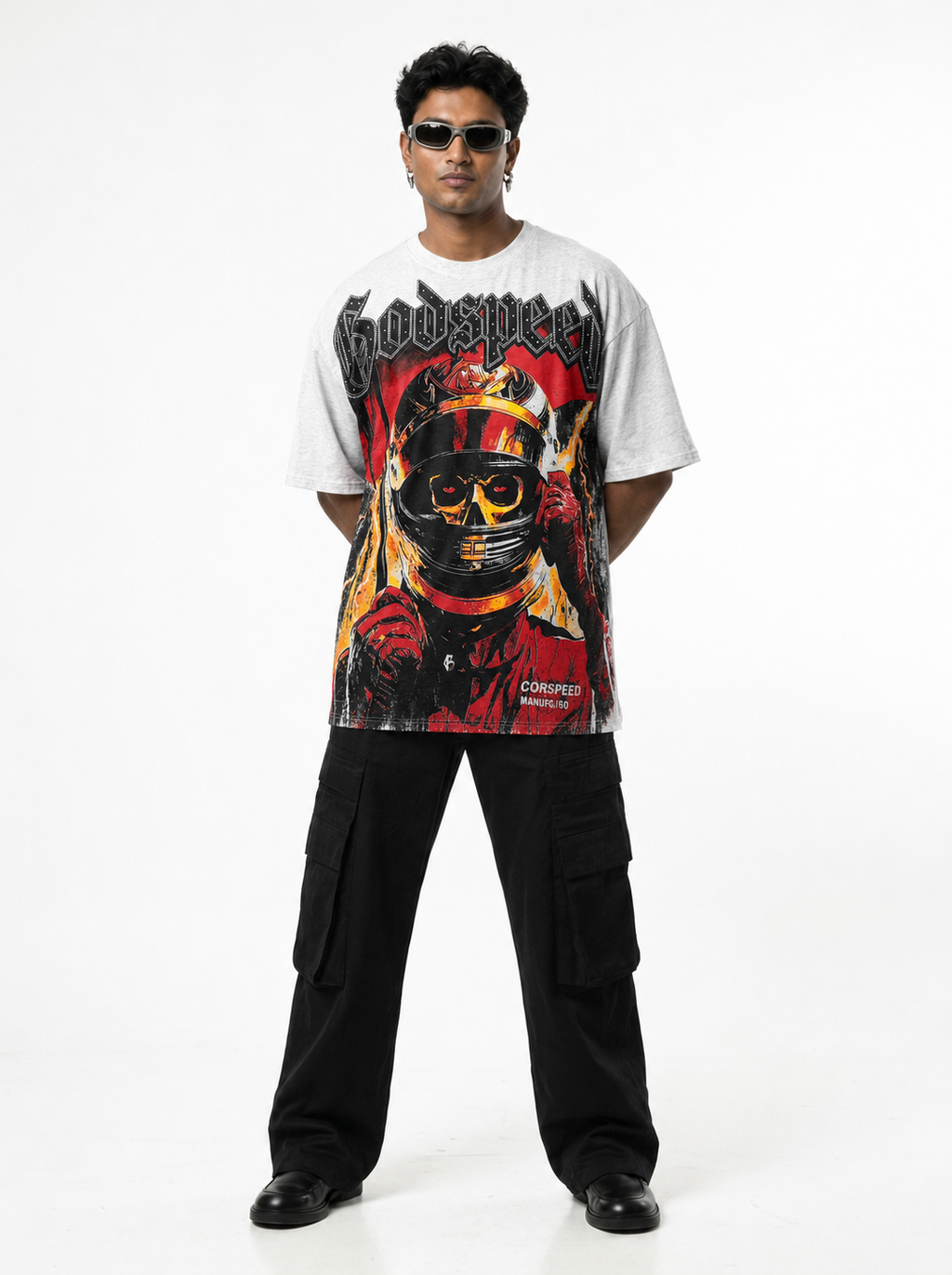 G0dSpeed Gray Drop Shoulder T-Shirt