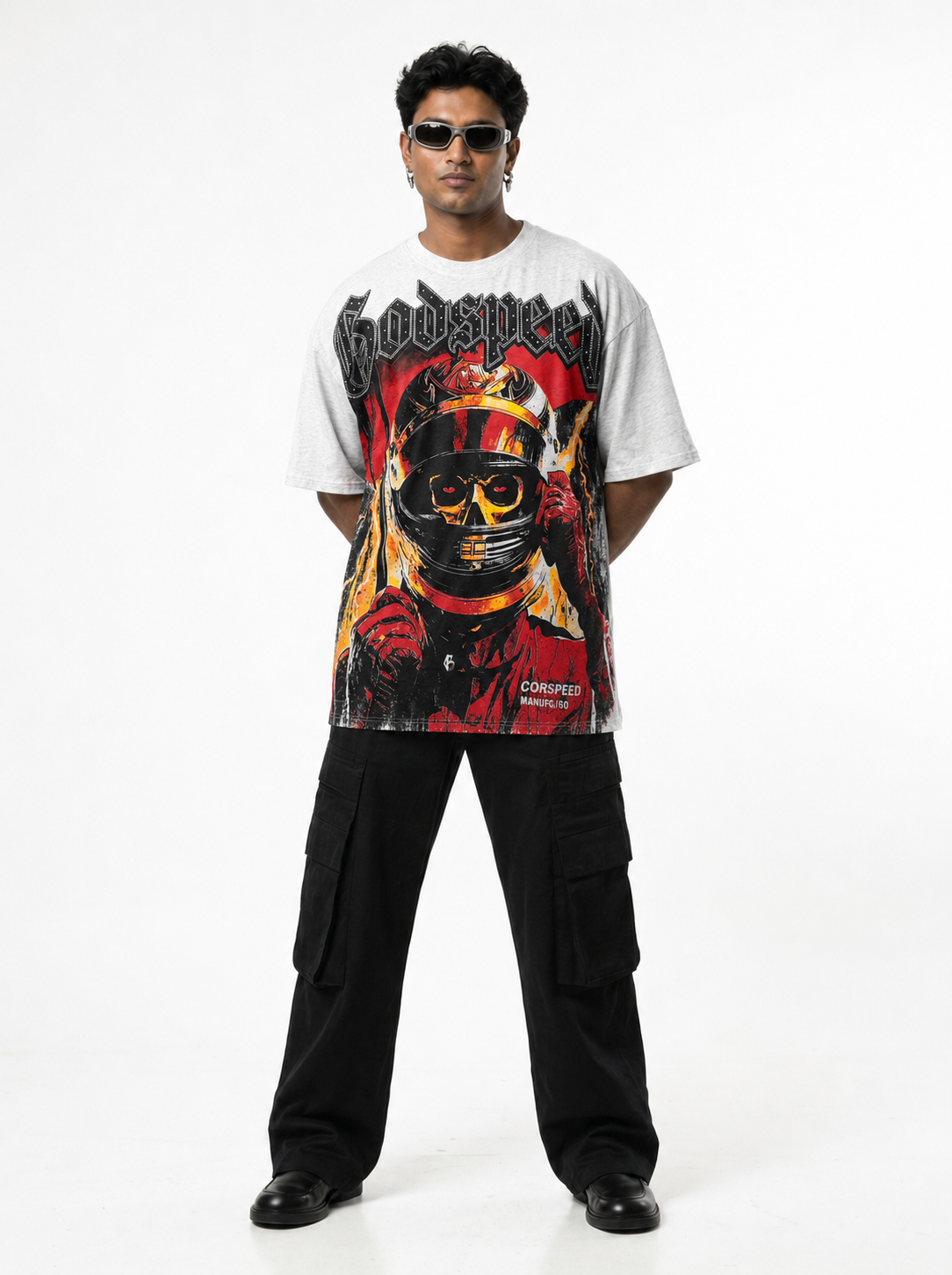 GodSpeed Gray Drop Shoulder T-Shirt