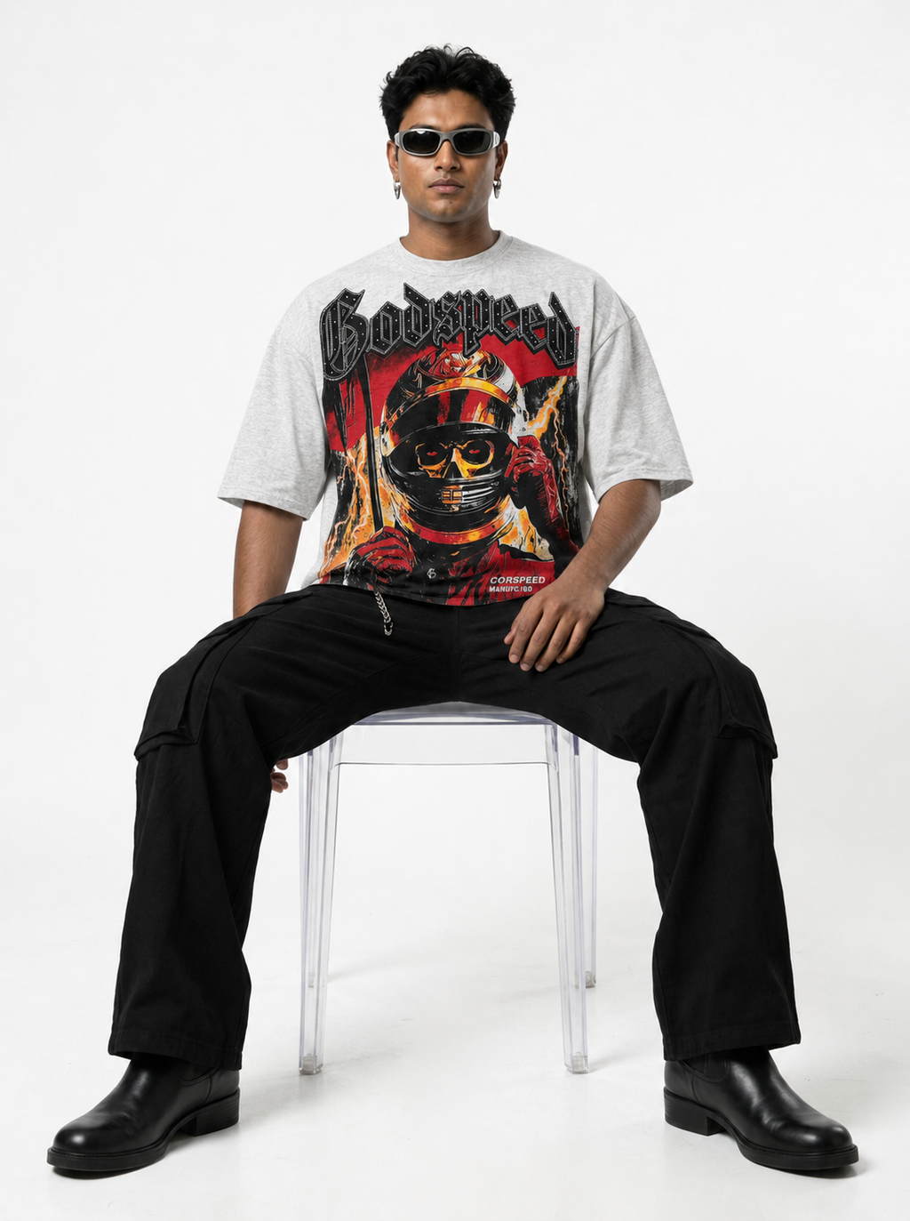 G0dSpeed Gray Drop Shoulder T-Shirt