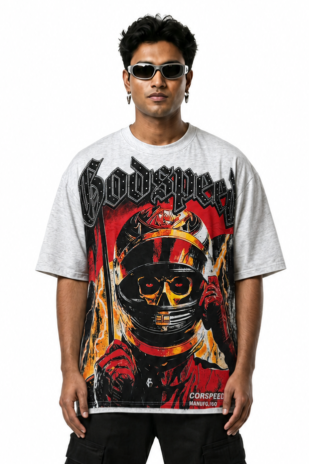 GodSpeed Gray Drop Shoulder T-Shirt