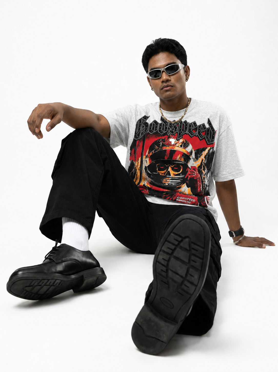 G0dSpeed Gray Drop Shoulder T-Shirt