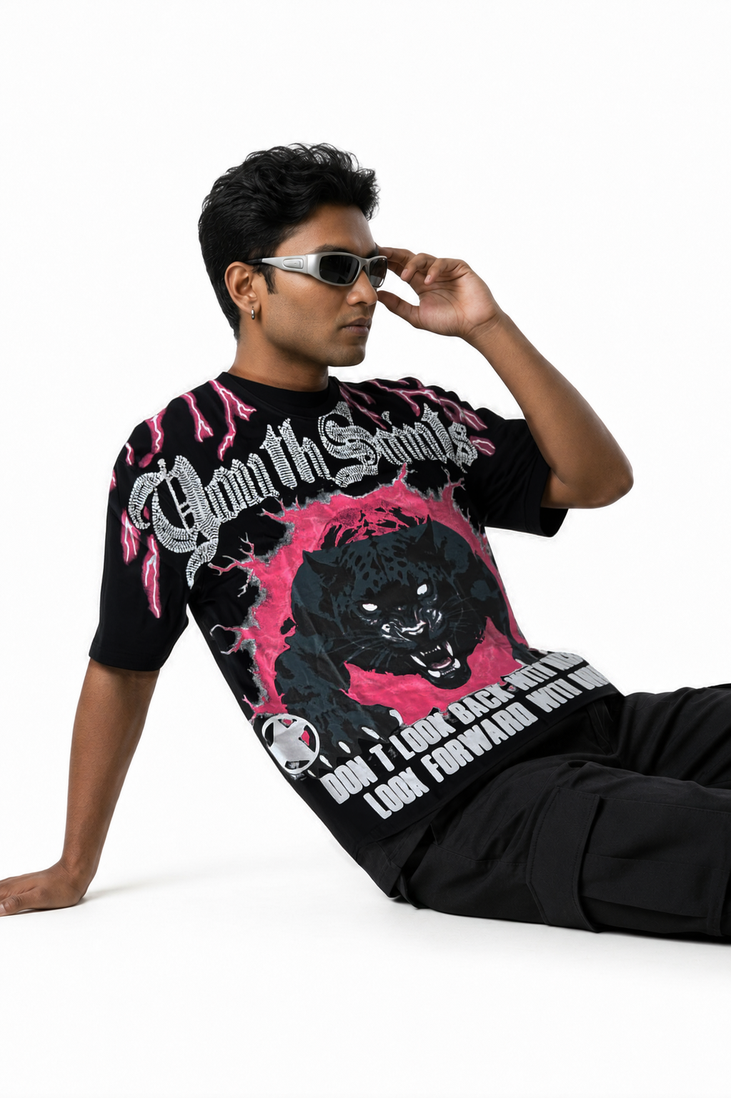 Thunder Black Panther Drop Shoulder T-Shirt