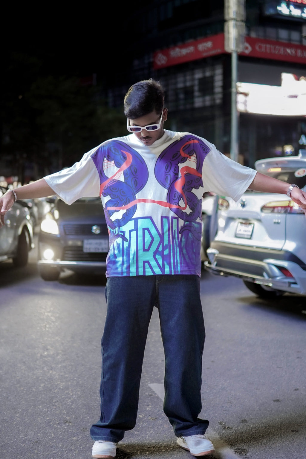 Octopus Drop Shoulder T-Shirt