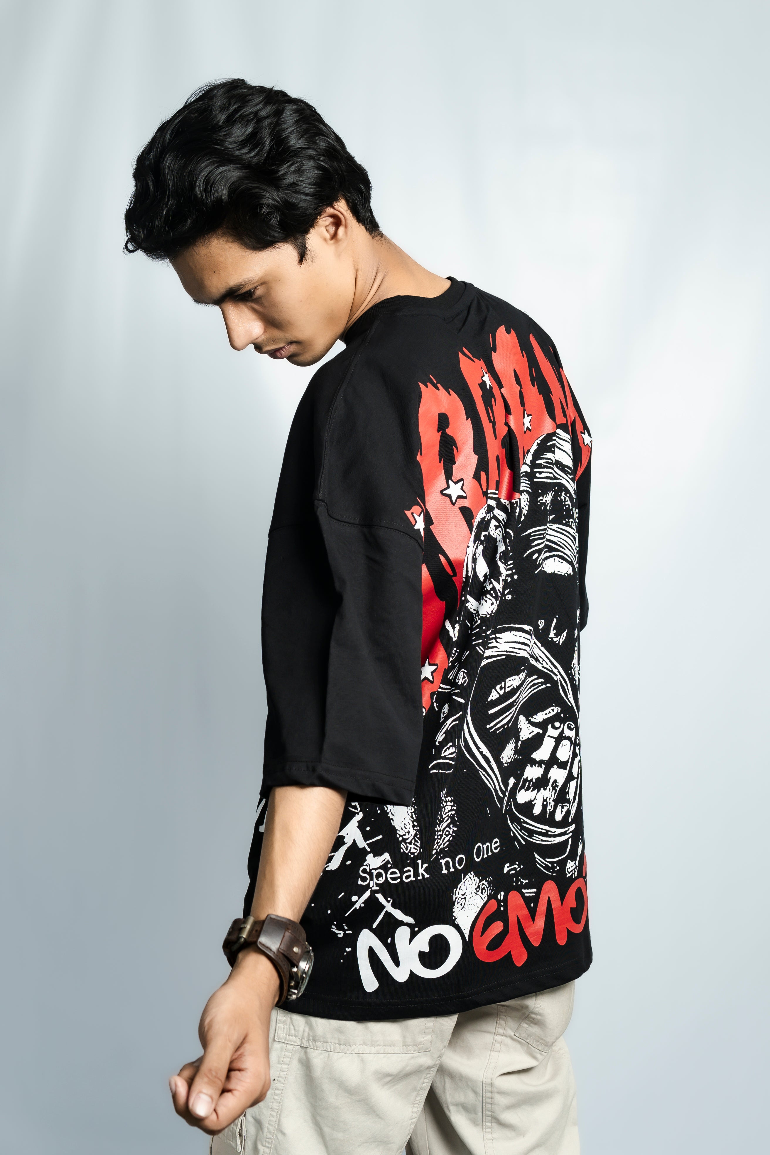 No Emotions Drop Shoulder T-Shirt