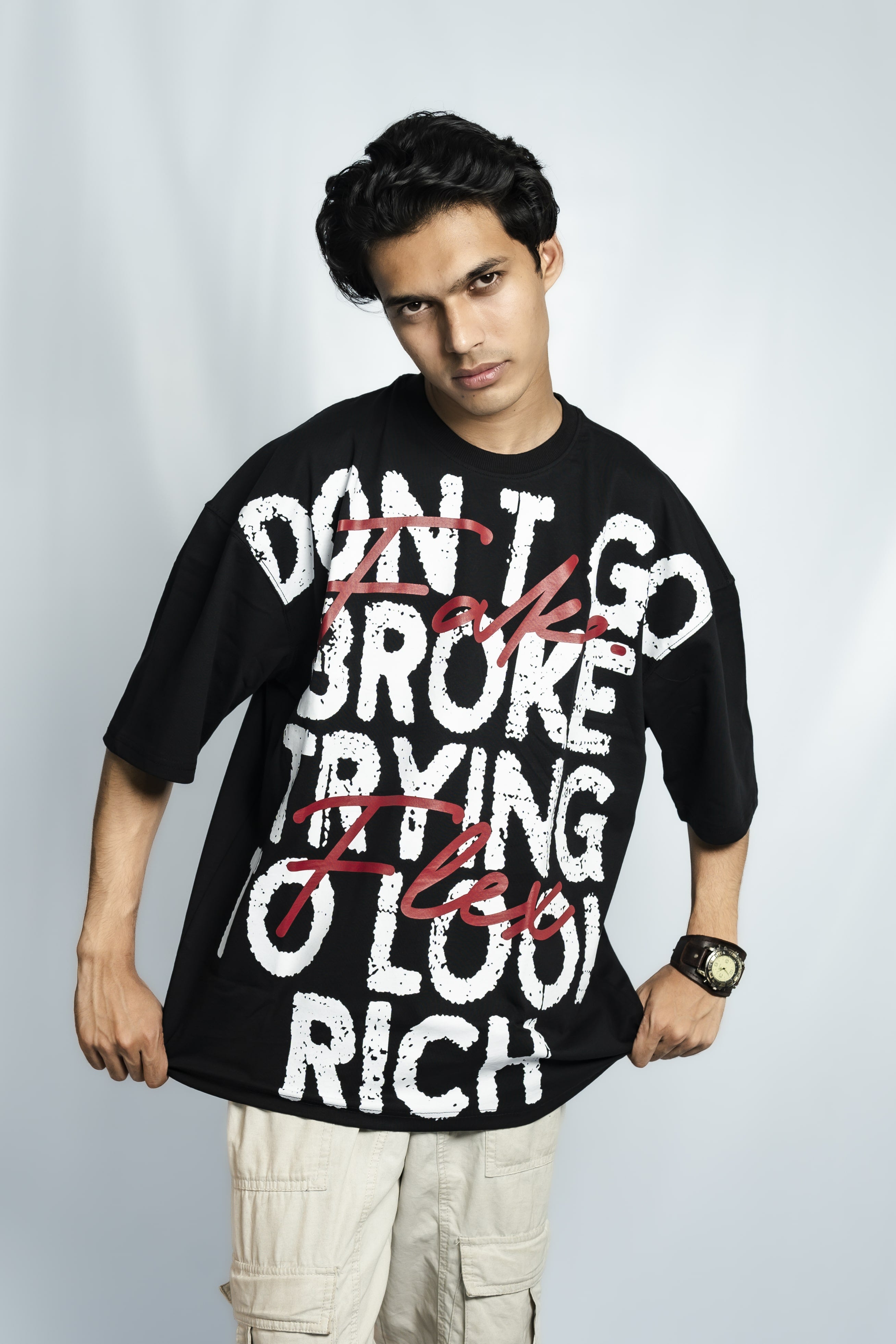 Fake Money Drop Shoulder T-Shirt