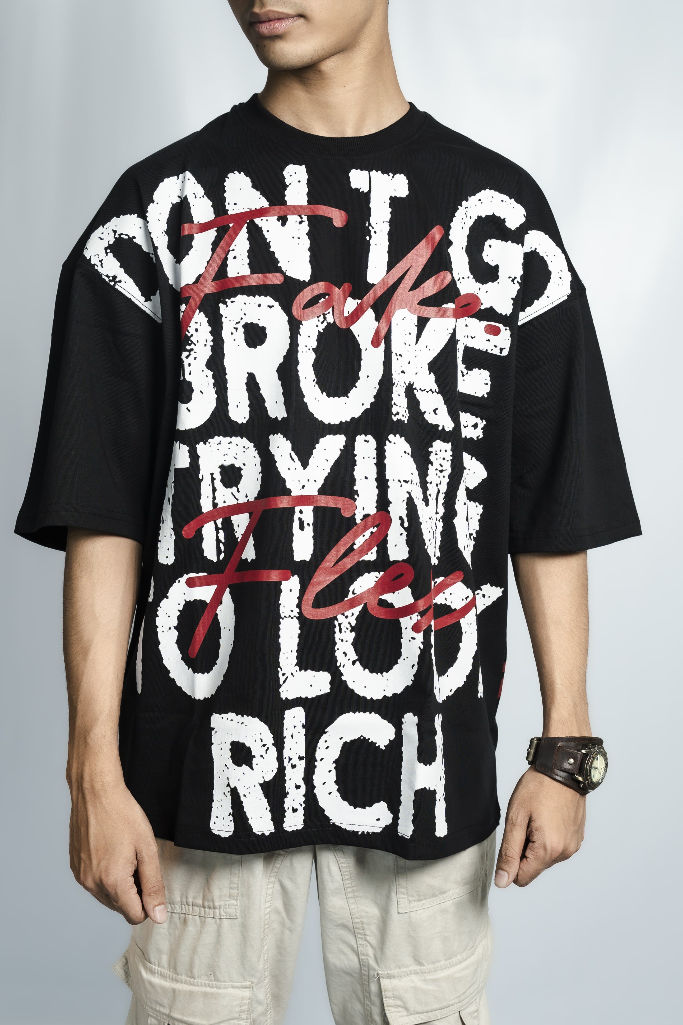 Fake Money Drop Shoulder T-Shirt