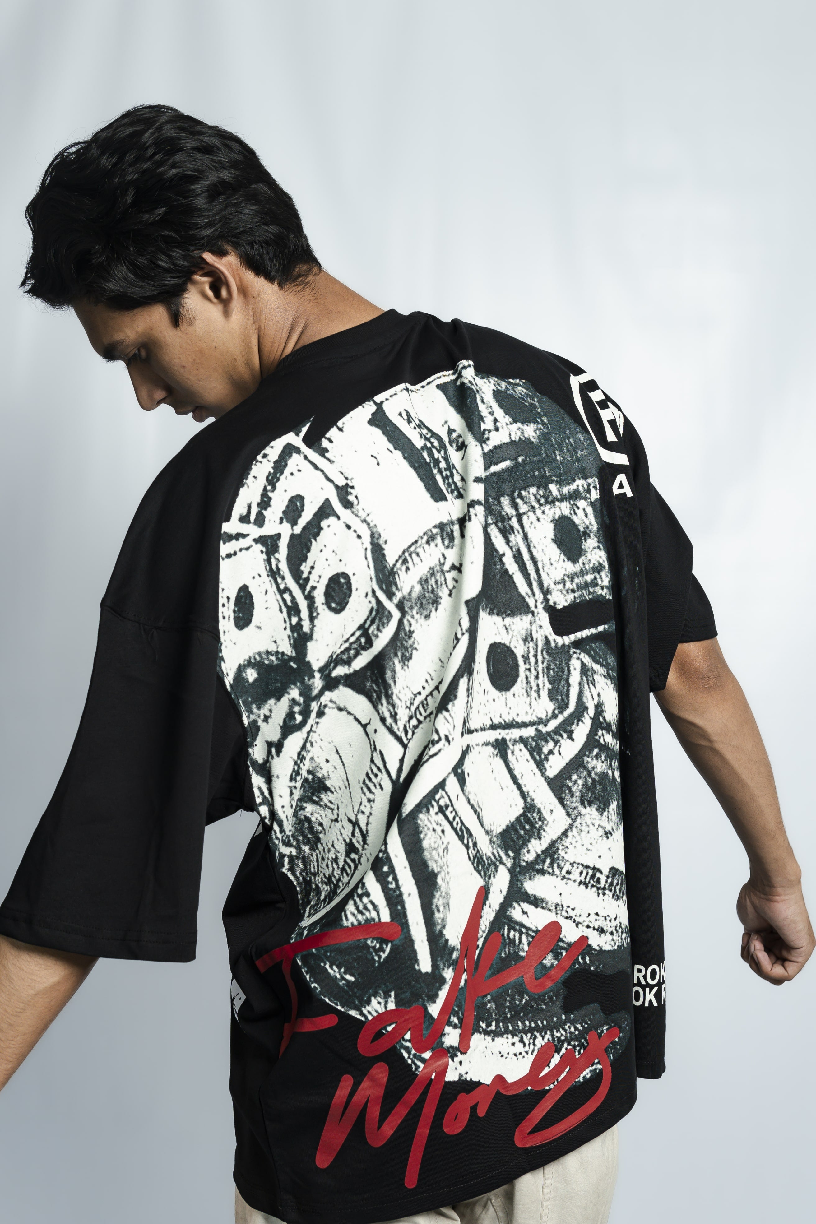 Fake Money Drop Shoulder T-Shirt