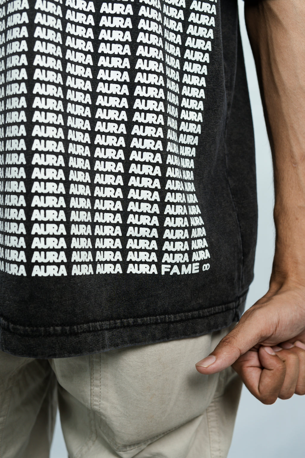 Aura Acid Wash Drop Shoulder T-Shirt