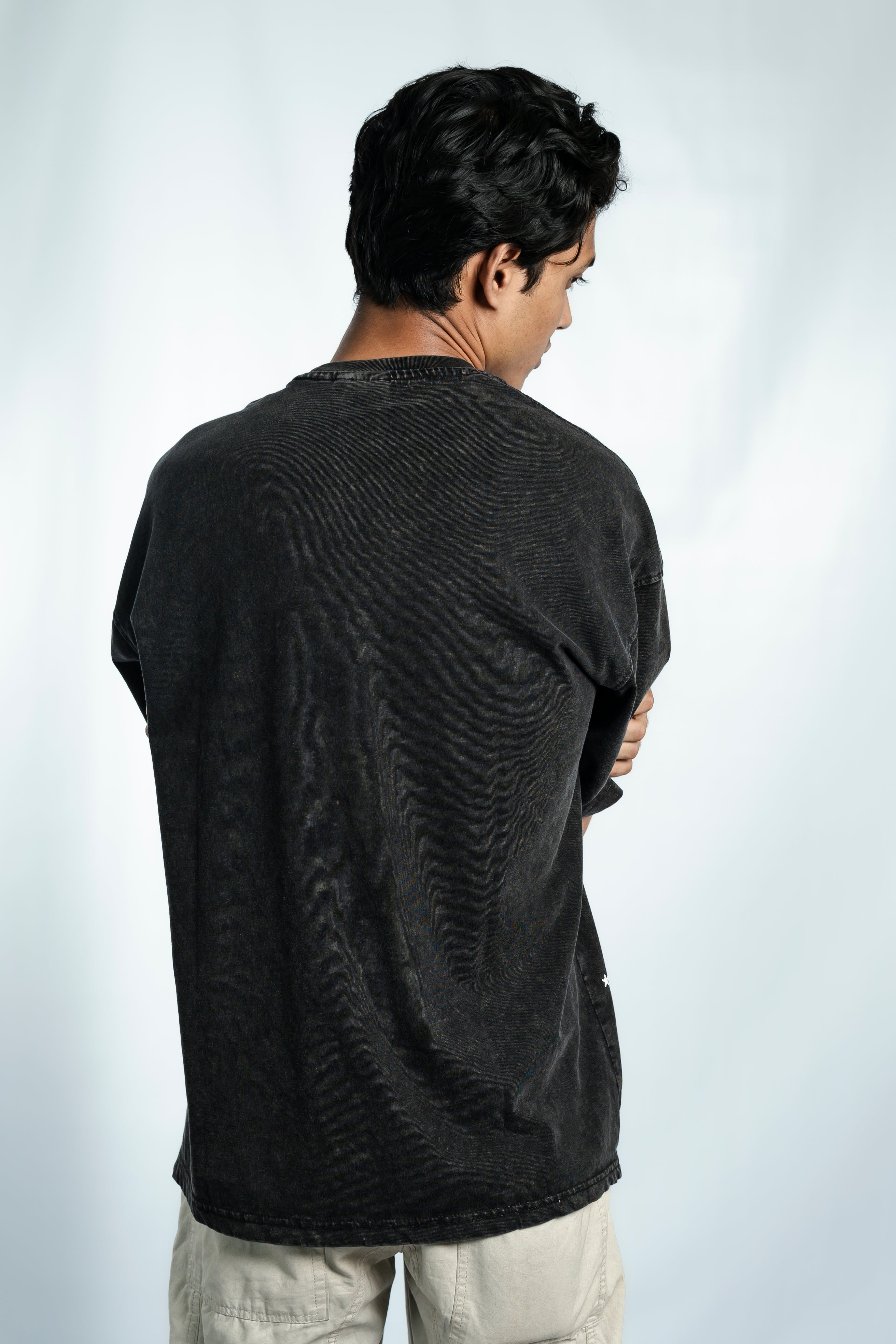 Nation Acid Wash Drop Shoulder T-Shirt