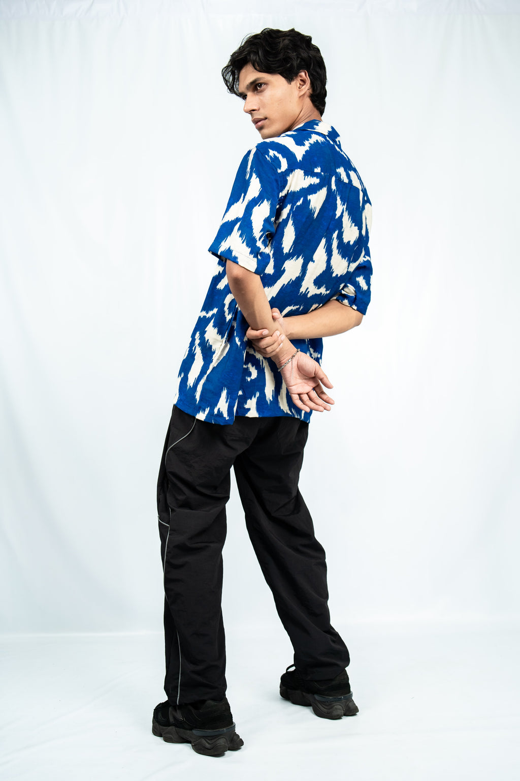 Blue Cuban Collar Shirt