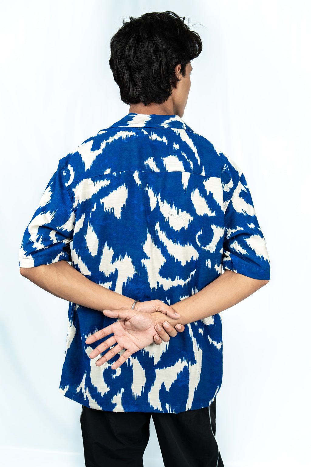 Blue Cuban Collar Shirt