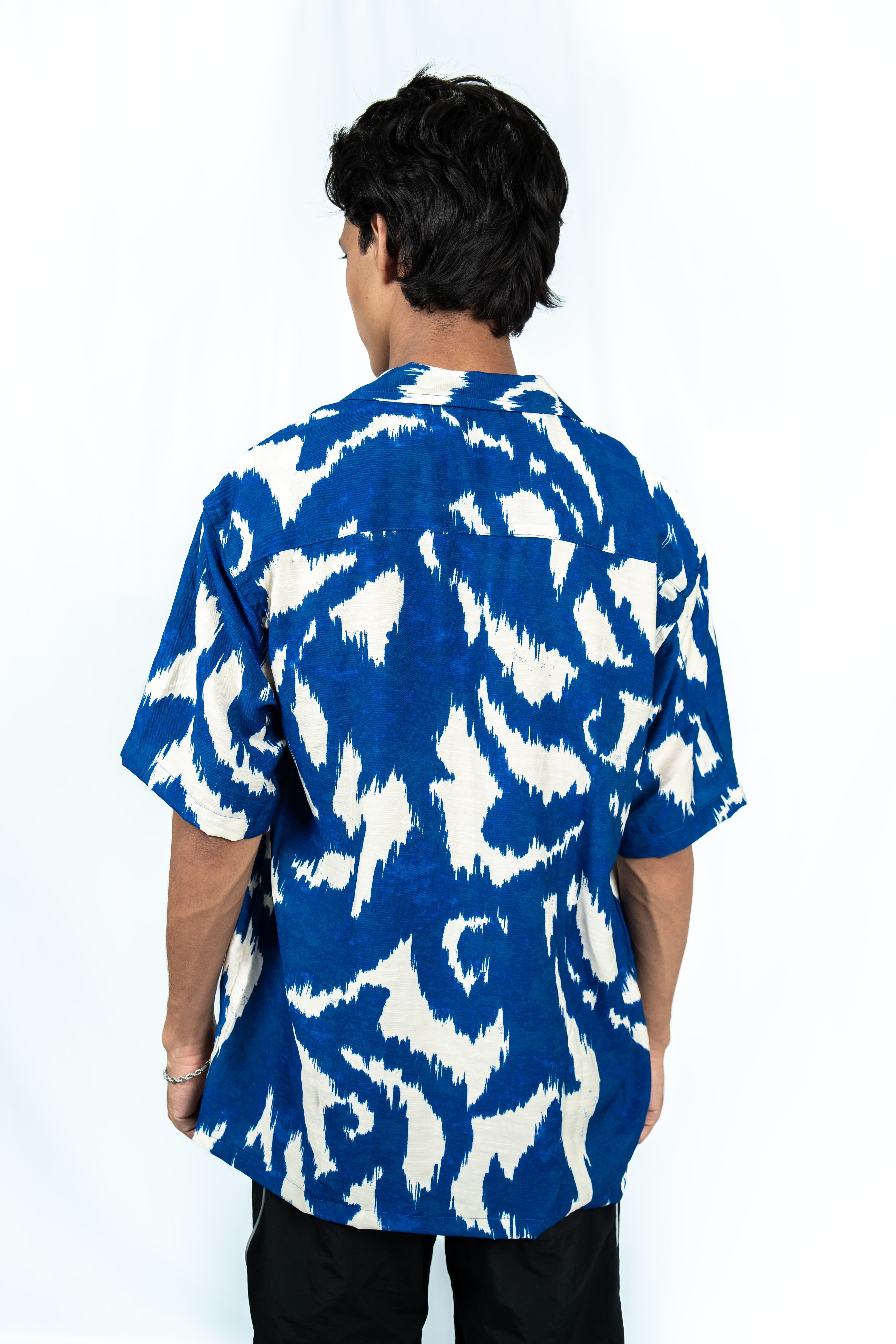 Blue Cuban Collar Shirt