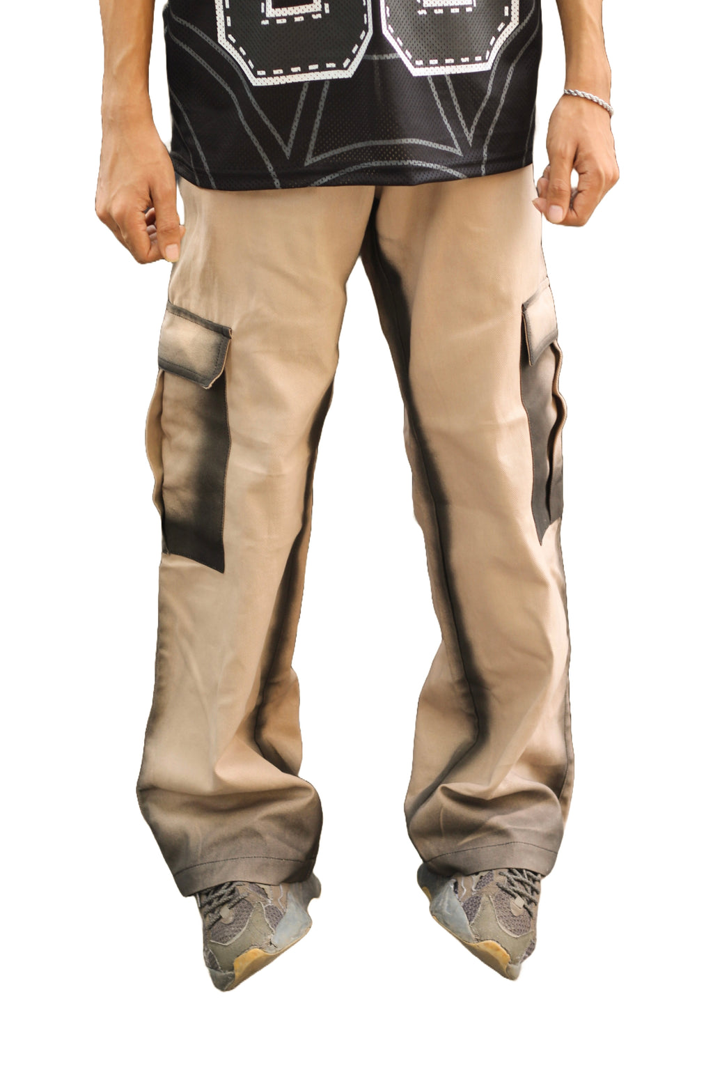 Spray Painted Six Pocket Cargo Pant