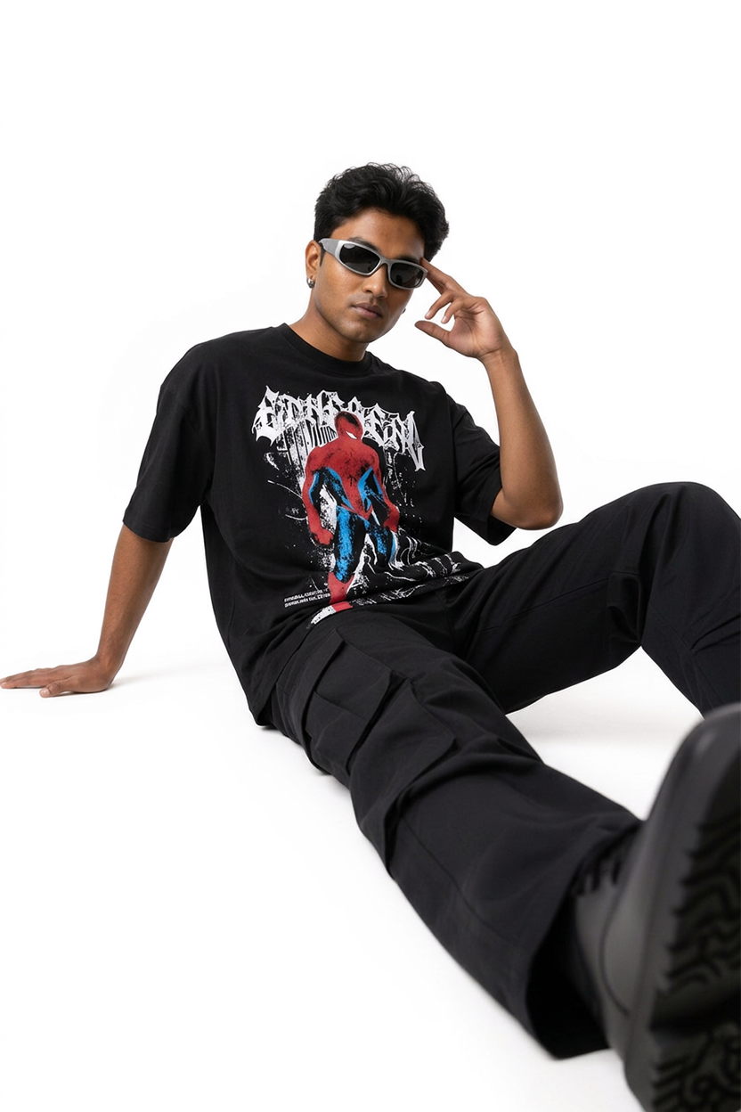 Spider Man Drop Shoulder T-Shirt