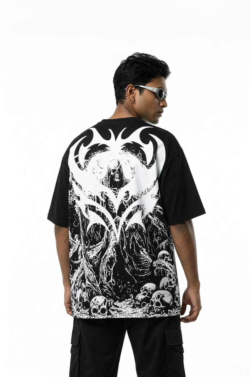 Skeleton Drop Shoulder T-Shirt