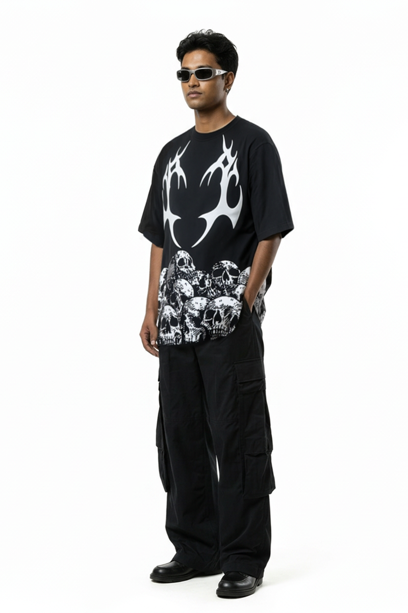 Skeleton Drop Shoulder T-Shirt