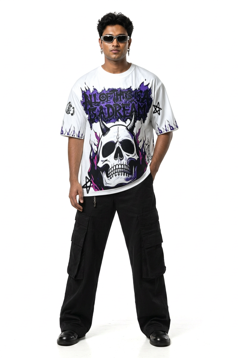 Dream White Drop Shoulder T-Shirt