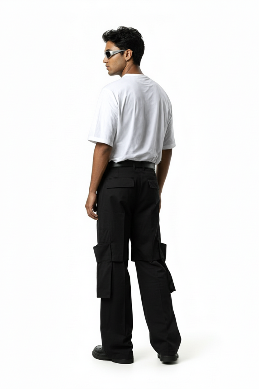 Hazycurv White Drop Shoulder T-Shirt
